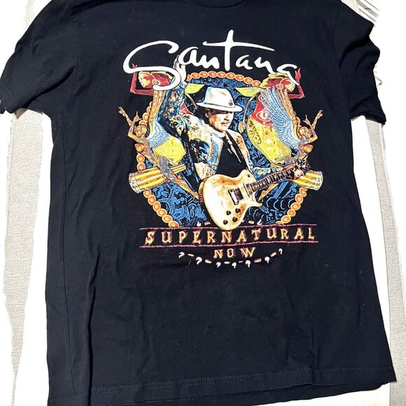 SANTANA SUPERNATURAL NOW TOUR 2019 Concert Tour Tee Shirt Black Size Medium - Picture 9 of 9